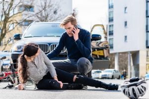 female bicyclist bike accident